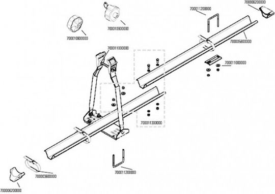 Menabo Top Bike Car Bike Ceiling Rack for 1 Bike