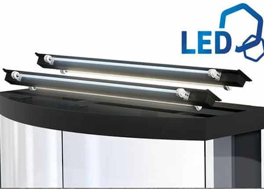 Juwel Vision 450 Fisch-Aquarium mit Kapazität von 450Es mit Beleuchtung, Heizung, Umwälzpumpe, Filter und 151x61x64cm Schwarz