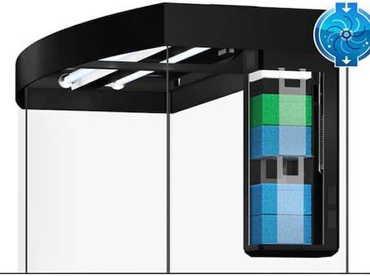 Juwel Vision 180 LED Acvariu de Pești cu Capacitate de 180lt cu Iluminare, Încălzitor, Circulator, Filtru și 92x41x55cm. Alb