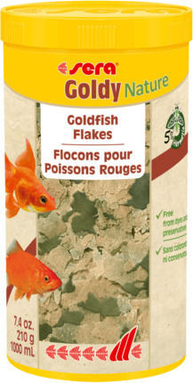 Sera Goldy Nature Goldfish Food Flakes with Spirulina 250ml