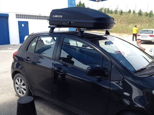 Levup Cube Car Roof Box with Single Opening and 370lt Capacity Black