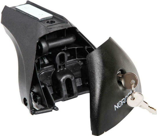 Nordrive Autodachträger Aluminium Box 430 für Skoda Rapid 5D 2013+ mit Dachträgerfüßen und Schloss