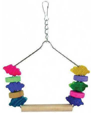 Tatrapet Wooden Bird Cage Game Swing 28cm