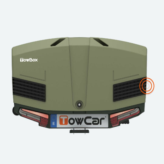 Enganches Aragon Towbox V3 Car Tow Hitch Box with Single Opening and 400lt Capacity Green