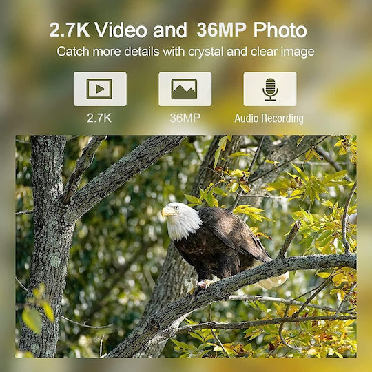 Suntek HC-801Pro Waterproof Hunting Camera Night Vision with Motion Detection 4G/4K/30MP/Live Video με Εφαρμογή