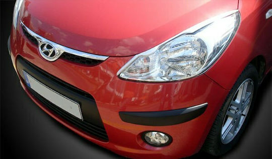 Motordrome Front Headlights Eyebrows for Hyundai i10 07-13 ABS Πλαστικό