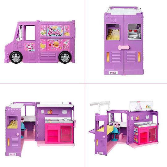 Barbie Fresh 'n' Fun Food Truck Καντίνα Όχημα για Κούκλες για 3+ Ετών