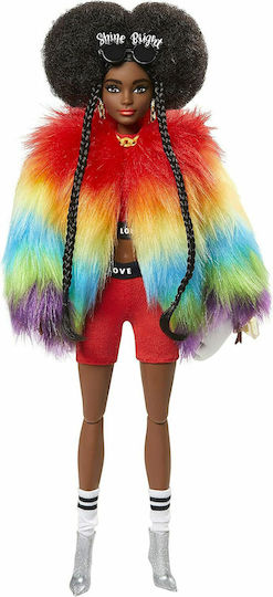 Barbie Rainbow Coat Κούκλα Extra για 3+ Ετών