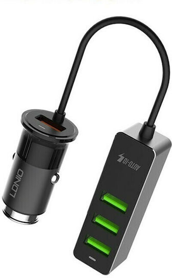 Ldnio C61 Car Charger 35W with Ports 4xUSB-A Black Color