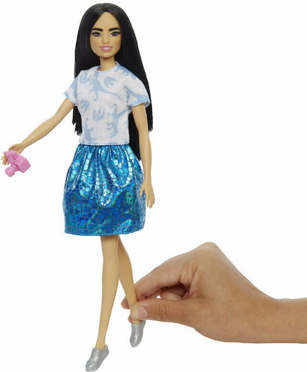 Barbie Μπλούζα με Ιριδίζον Φούστα Ρούχα για Κούκλες για 3+ Ετών