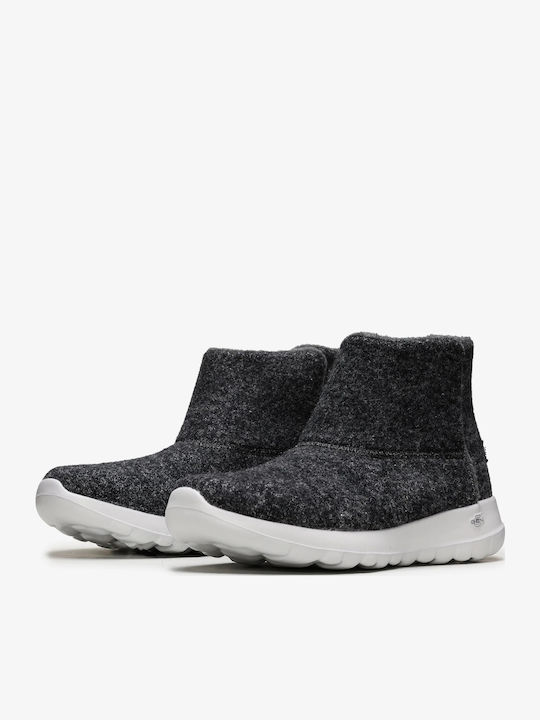 On The Go Suede Women's Ankle Boots Platform Gray