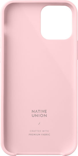Native Union Clic Canvas Back Cover Πλαστικό / Υφασμάτινο Ροζ (iPhone 12 / 12 Pro)