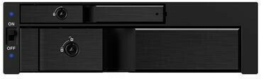 Icy Box Removable Frame For 2x HDD/SSD For 1x 5.25-Inch Bay With Lock Μαύρο IB-173SSK