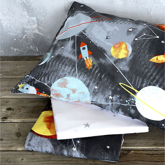 Nima Kids Duvet Single Outerspace Gray 160x240cm Nima Kids Duvet Single Outerspace Gray 160x240cm