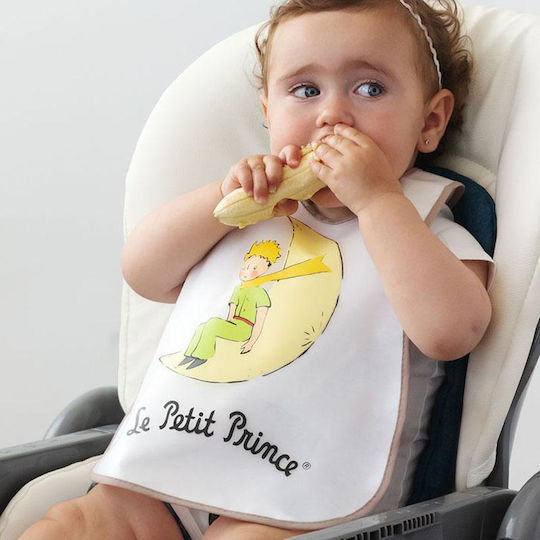 Kiokids Micul Prinț Bavetă material textil cu autocolant Albă