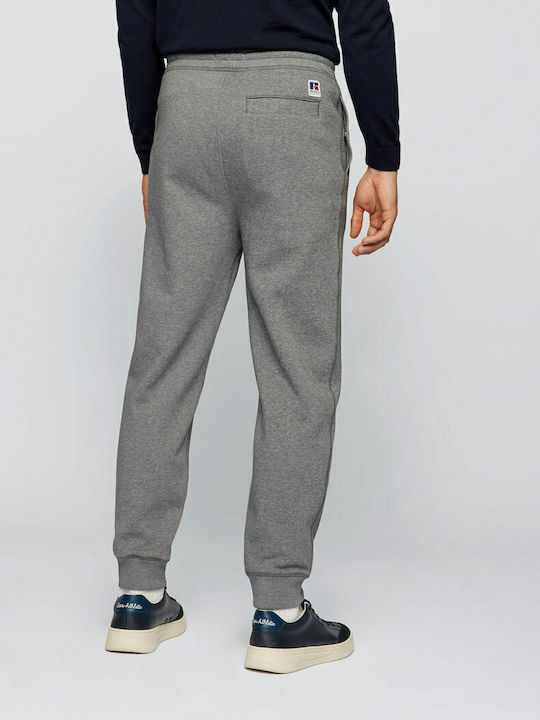 Hugo Boss X Russell Athletic Men's Sweatpants with Rubber Gray