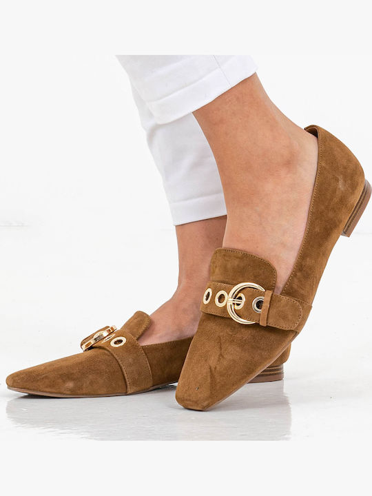 Alaya Women's Loafers in Tabac Brown Color
