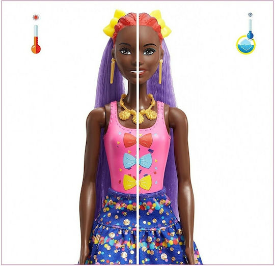 Barbie Hair Swaps Glittery Blue Puppe Color Reveal für 3+ Jahre alt+ Jahre