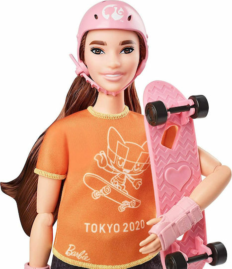 Barbie Tokyo 2020 Skateboarding Doll for 3+ years+ Years