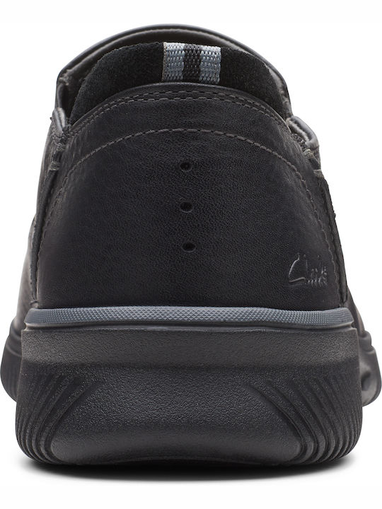 Donaway Step Leder Herren Freizeitschuhe Anatomisch Schwarz