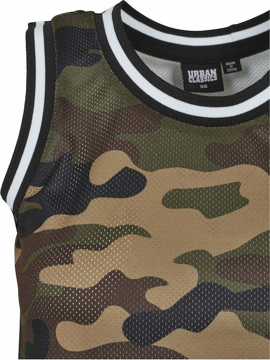 Bluze Damă de Vara Crop Top Fără Mânecă Wood Camo/Negru/Alb