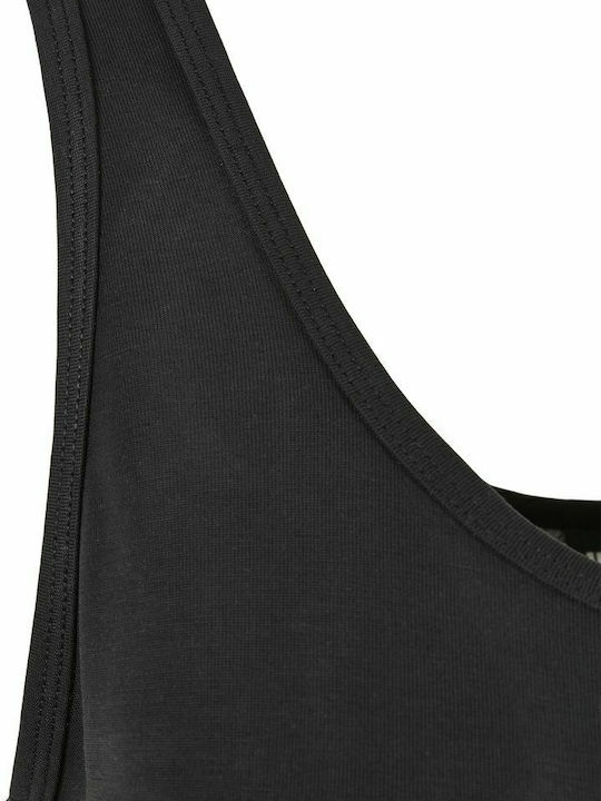 Damen Bluse Ärmellos Schwarz
