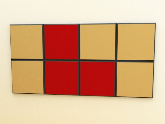 EQ Acoustics Colourpanel 60 Tile Schallabsorbierendes Paneel (6Stück) 60cm x 60cm x 50mm