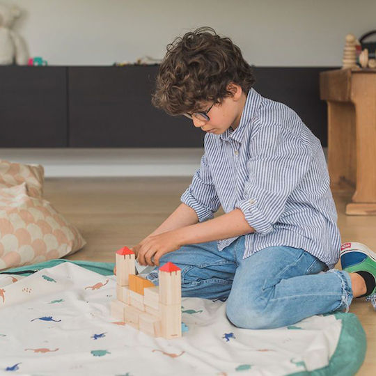 Play&go Kinder Spielmatte aus Stoff Dinosaurier Grün 40cm 1Stück