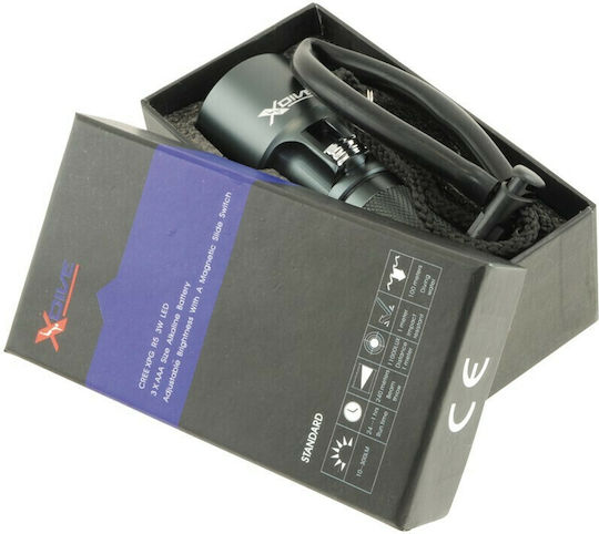 XDive Diving Safety Light LED with Brightness 300lm for Maximum Depth 100m