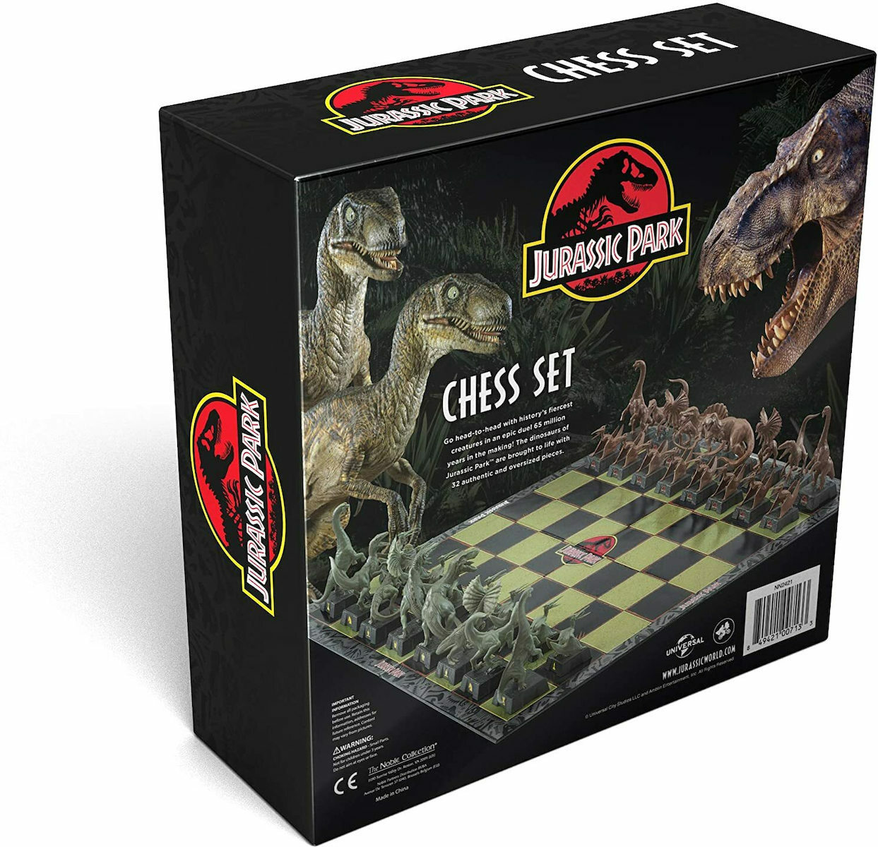 The Noble Collection Jurassic Park Chess Set Σκάκι με Πιόνια 47x47cm