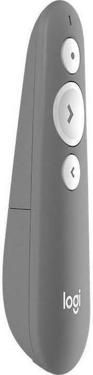 Logitech Презентатор R500s с Червен Лазер и Клавиши за Слайдшоу в Сив Цвят