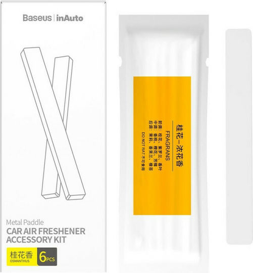 Baseus Car Refill Air Freshener Air Vent Air Freshener Metal Paddle Osmanthus 6pcs