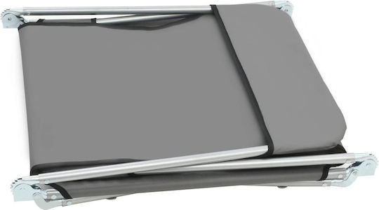 vidaXL Foldable Steel Beach Sunbeds Gray 182x56x24.5cm 2pcs
