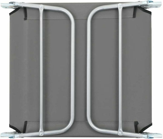 vidaXL Foldable Steel Beach Sunbeds Gray 182x56x24.5cm 2pcs