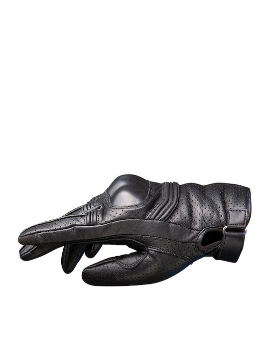 Nordcode Throttle Summer Men's Motorcycle Gloves Leather Waterproof Black