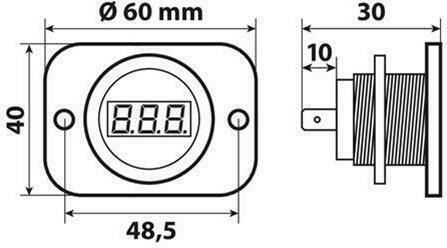 Lampa Car Voltmeter Digital Instrument EXT-9 6-30V
