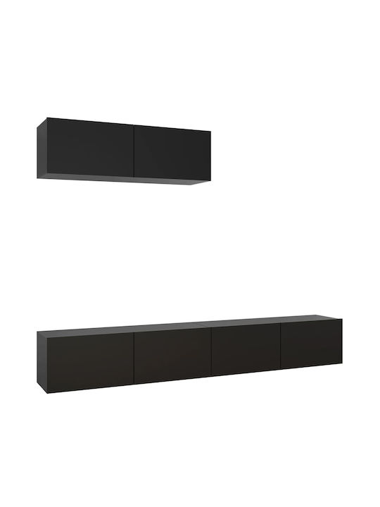 Living Room TV Unit Black L100xW30xH30cm