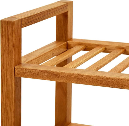 Shoe Organizer with 3 Shelves Oak 50x27x60cm