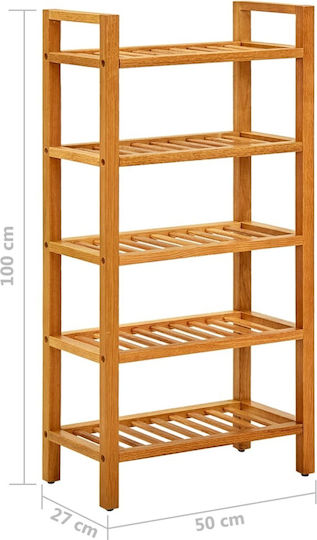 Обувна рафт с 5 рафта Oak Д50xШ27xВ100см