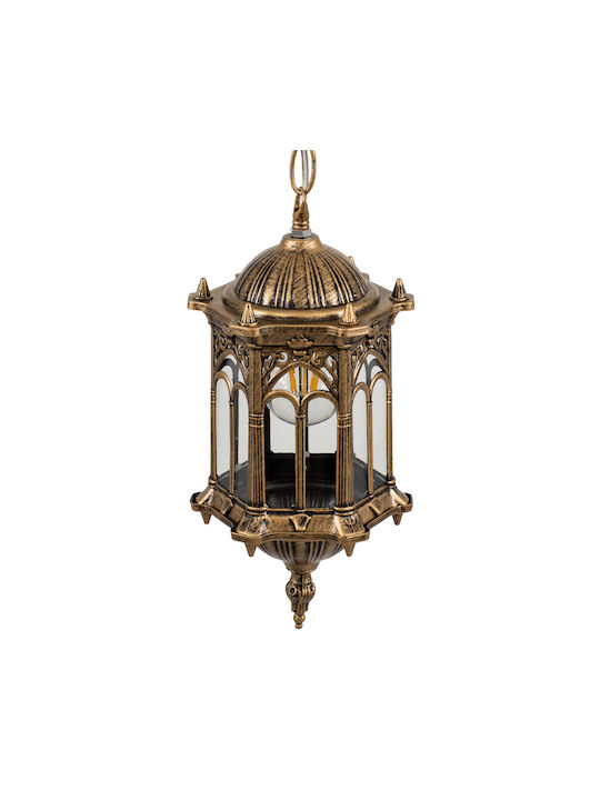 GloboStar Darcy Pendant Light Bronze Grid with Socket E27 16x16x32.5cm