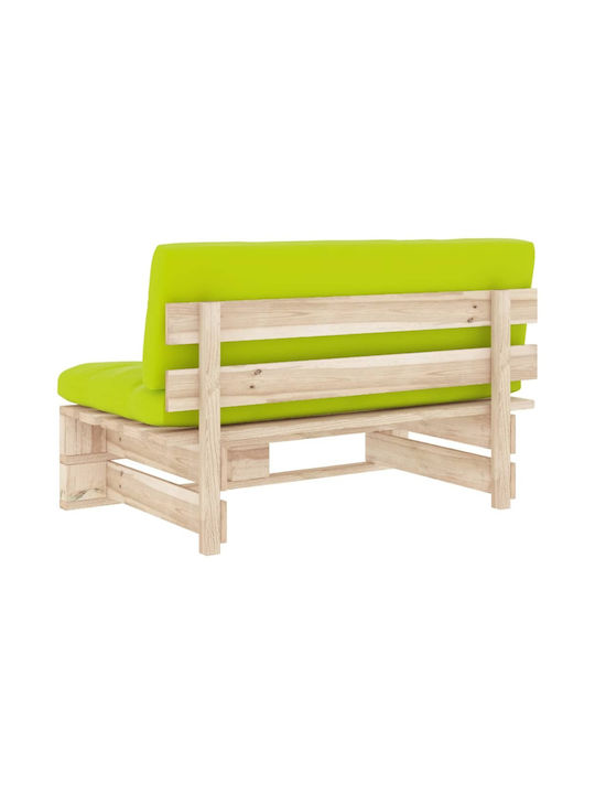 Two-Seater Sofa Outdoor from Pallets with Pillows 110x65x55cm