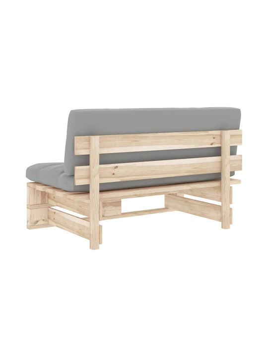 Zweisitziges Sofa Außenbereich aus Paletten mit Kissen 110x65x55cm