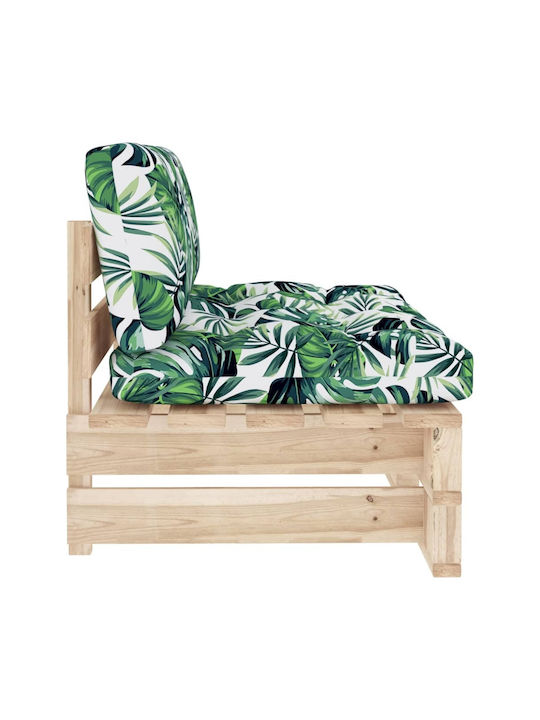 Zweisitziges Sofa Außenbereich aus Paletten mit Kissen 110x65x55cm