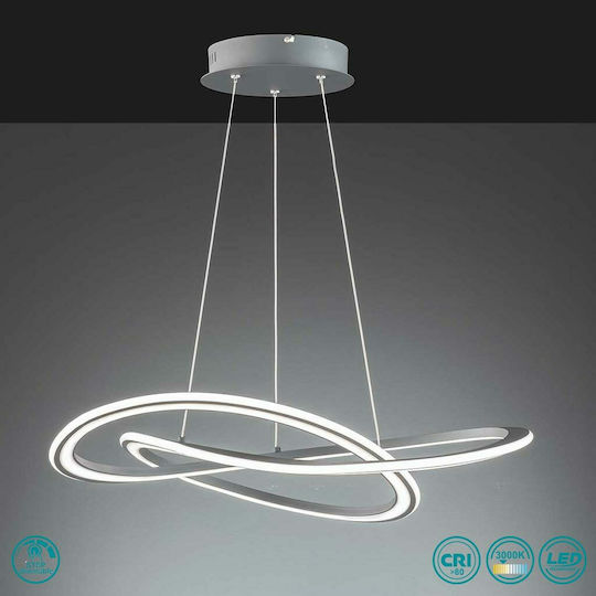 Wofi Ohio Pendant Light Black 71.5cm