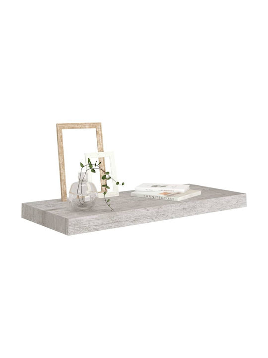 Wall MDF Shelf Γκρι Σκυροδέματος 2pcs 60x23.5x3.8cm