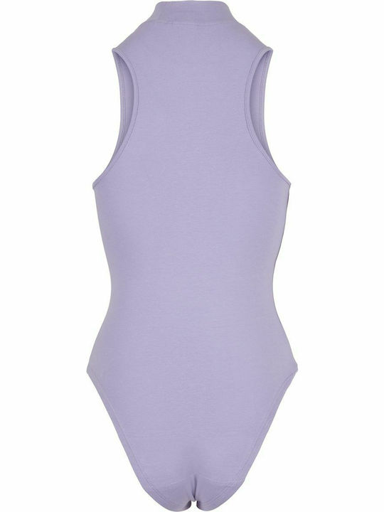 Bodysuit pentru femei Pulover cu guler înalt Lavender