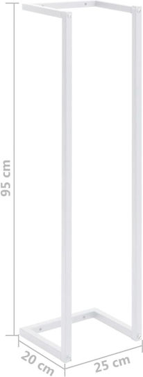 vidaXL Towel Holder White White 25 Double Wall-Mounted Bathroom Rail ​25x95cm White