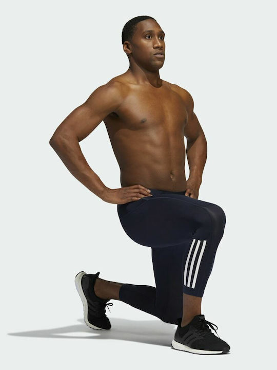 adidas Techfit 3/4 3-Stripes Ανδρικό Αθλητικό Κολάν Compression Capri Μπλε