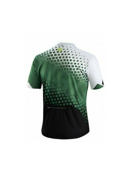 Bicycle Line Azimut Herren Kurze Ärmel Fahrradtrikot Straße Weiß/Schwarz/Grün