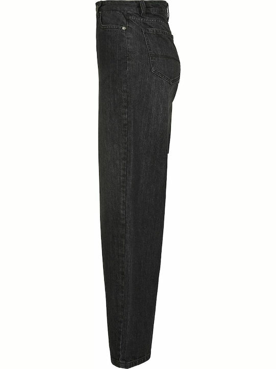 High Waist Women's Jean Trousers Grey Black